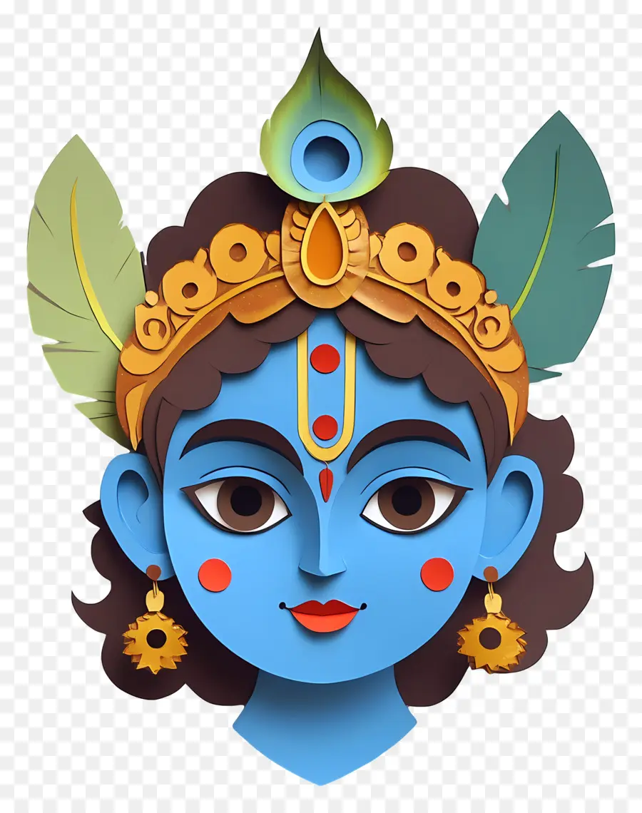 Bebé Krishna，Diosa Azul PNG