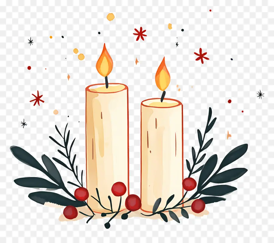 Velas De Navidad，Velas PNG