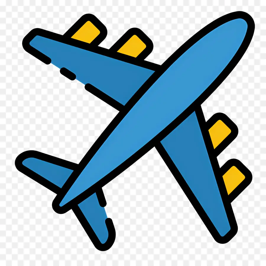 Avión，Amarillo PNG