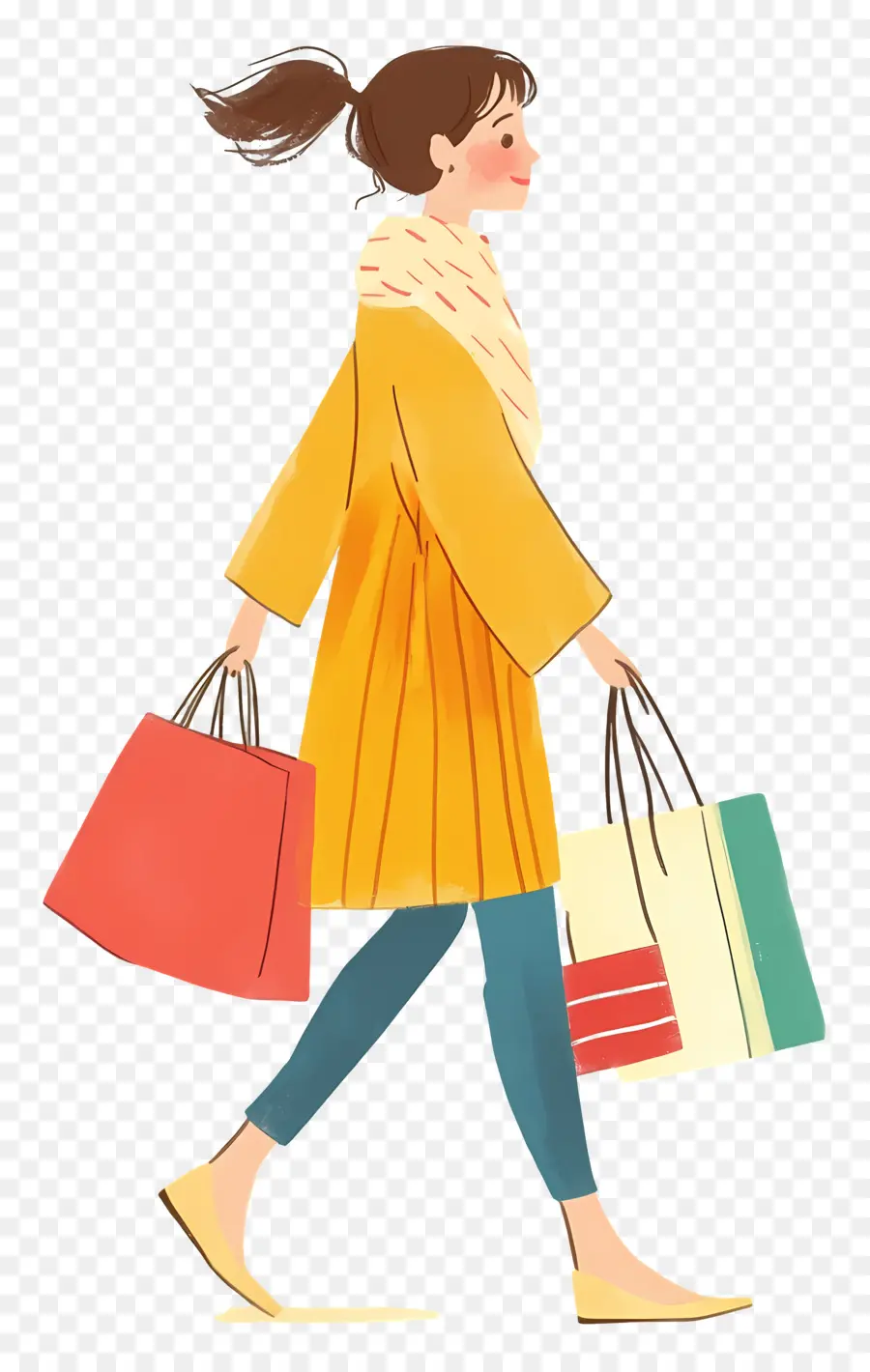 Chica De Compras，Mujer De Compras PNG