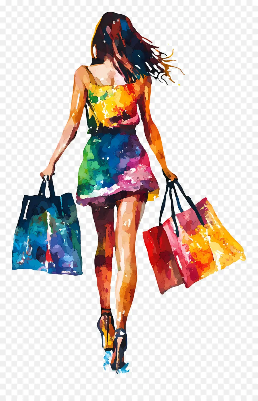 Chica De Compras，Mujer De Compras PNG