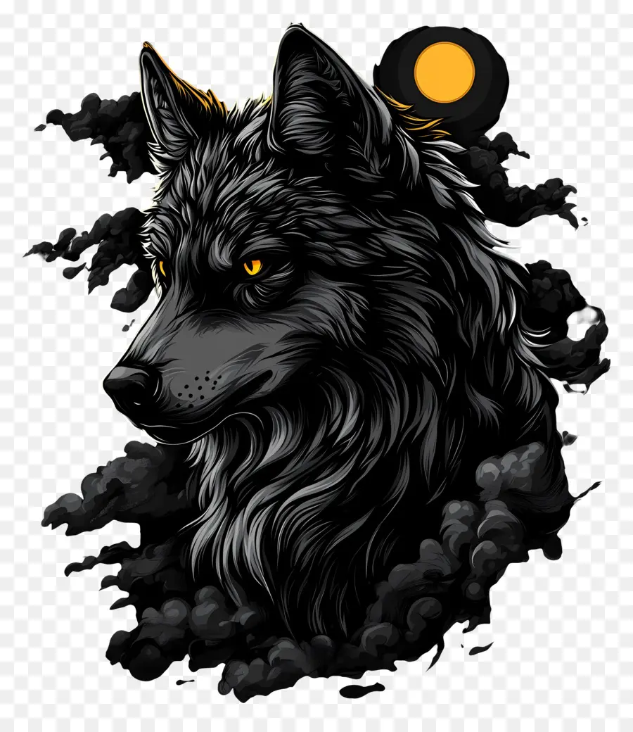 Lobo De Fantasía，Lobo Negro PNG