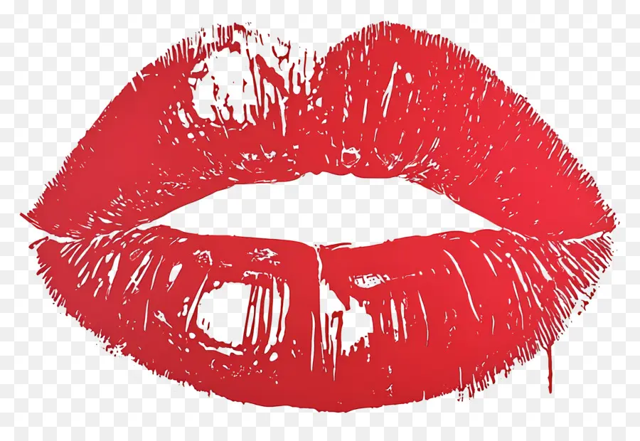 Marca De Beso，Labios Rojos PNG