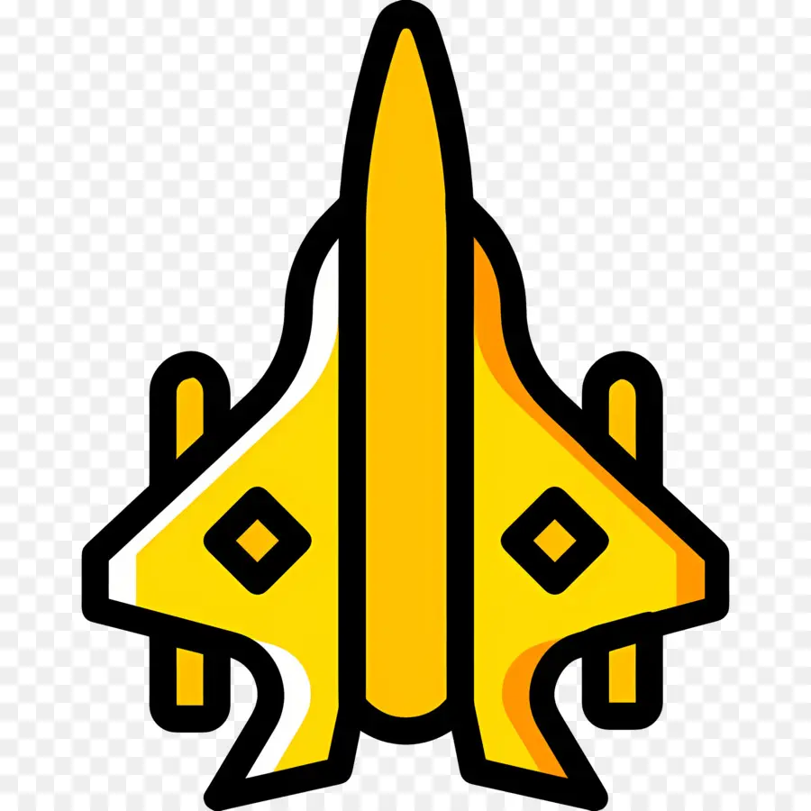 Avión，Jet Amarillo PNG