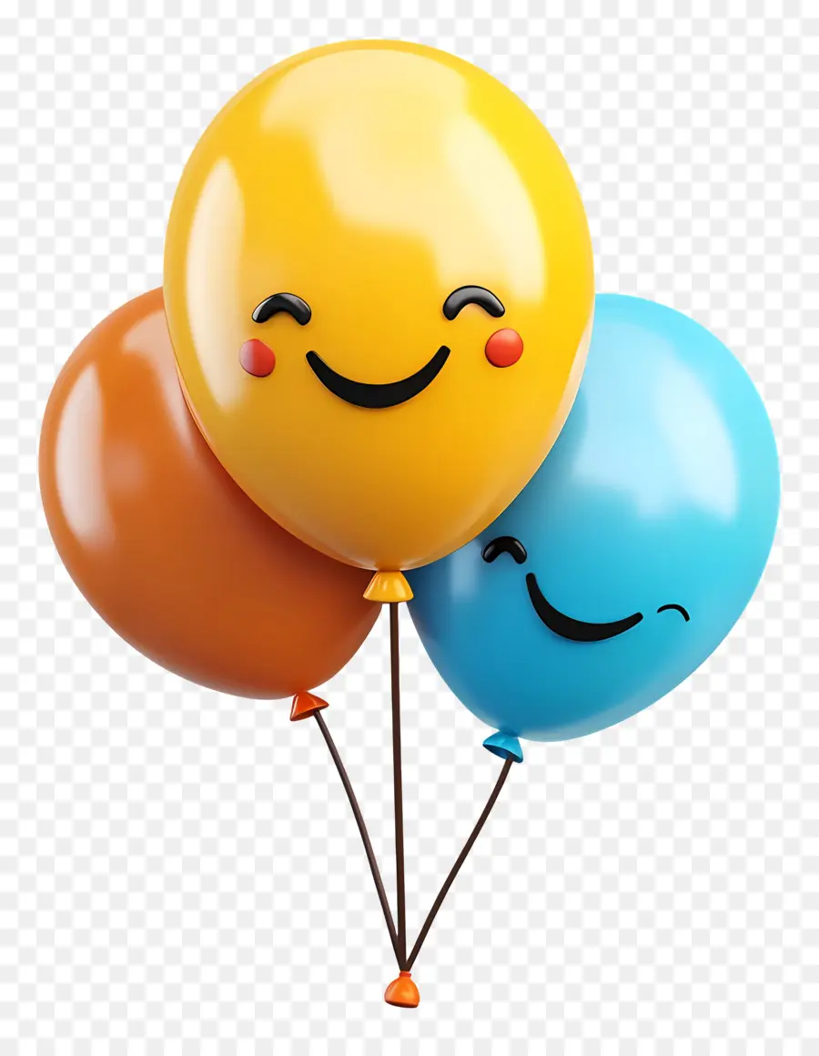 Cumpleaños Emoji，Globo Sonriente PNG