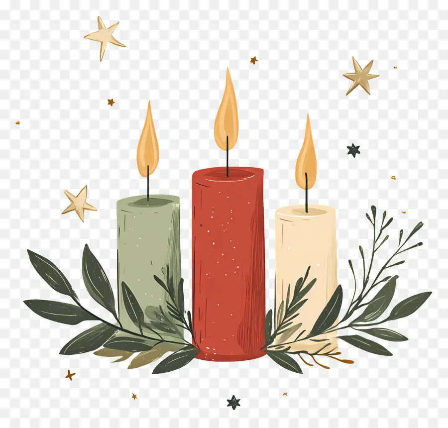 Velas De Navidad，Velas PNG