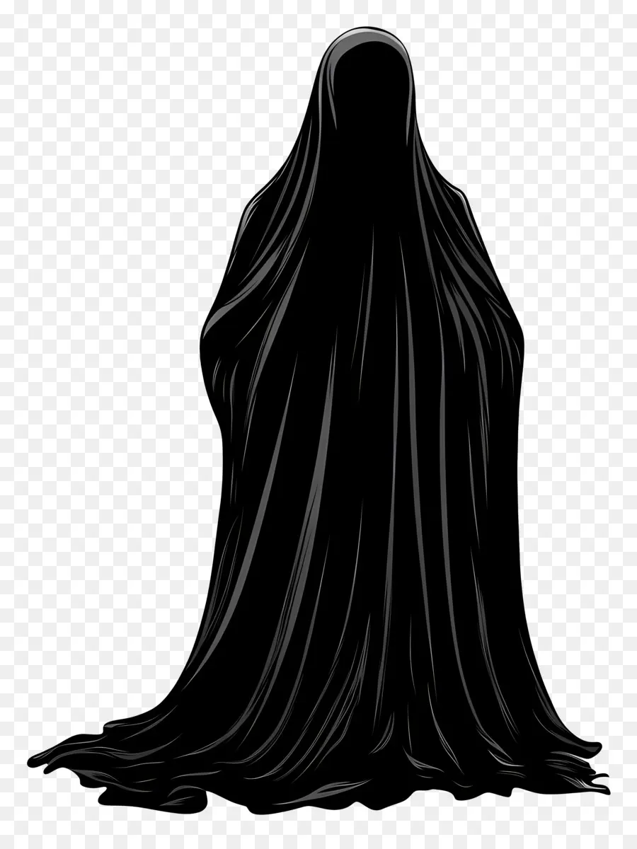 Silueta Fantasma，Figura Envuelta En Negro PNG