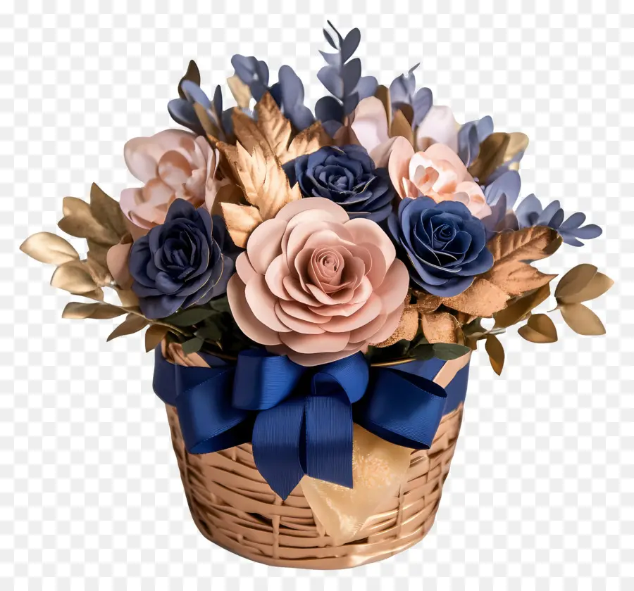 Cesta De Flores De Cumpleaños，Cesta De Flores PNG