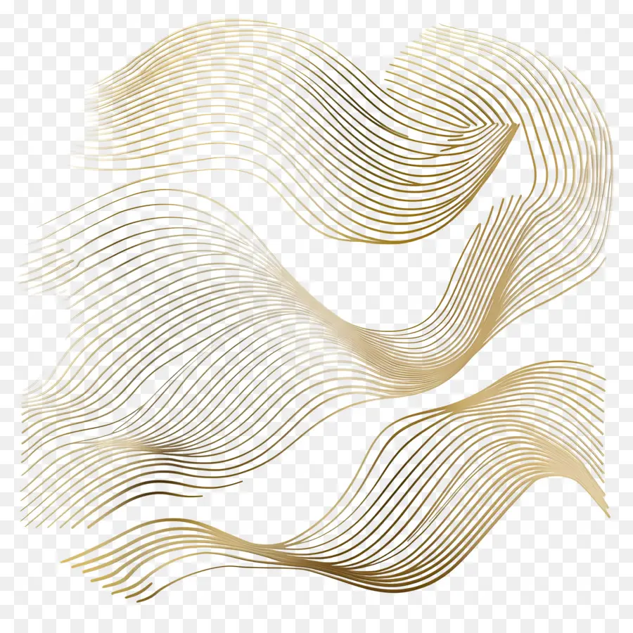 Línea Dorada，Líneas Doradas Abstractas PNG