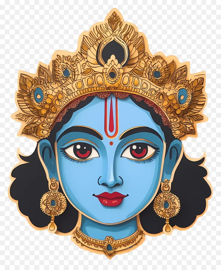 Bebé Krishna，Diosa Azul PNG