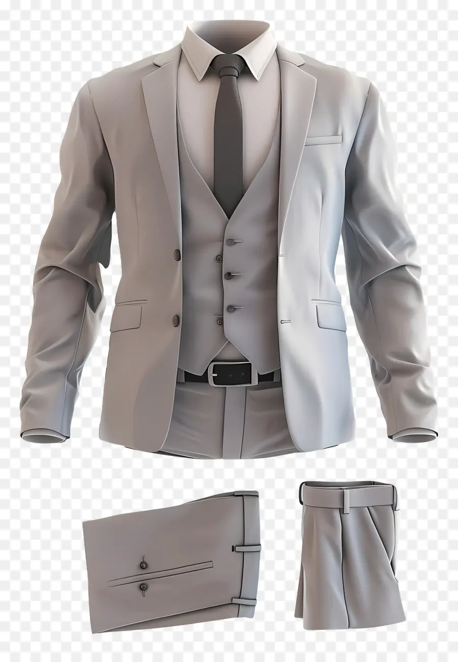 Vestimenta Formal Para Hombres，Traje Gris PNG