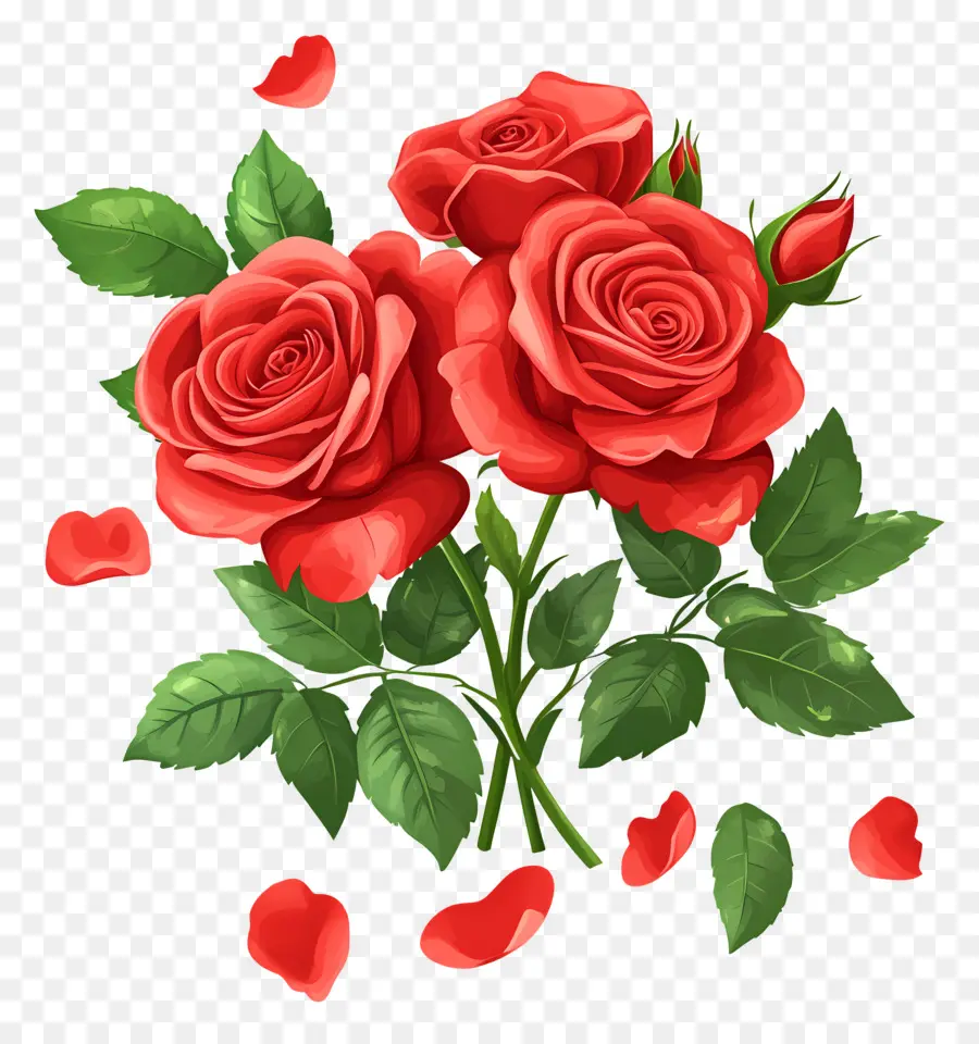 Ramo De Rosas，Rosas Rojas PNG