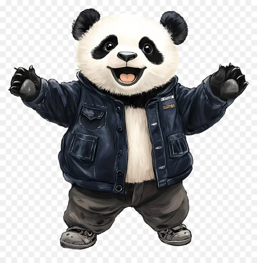 Oso Panda，Panda Con Chaqueta PNG