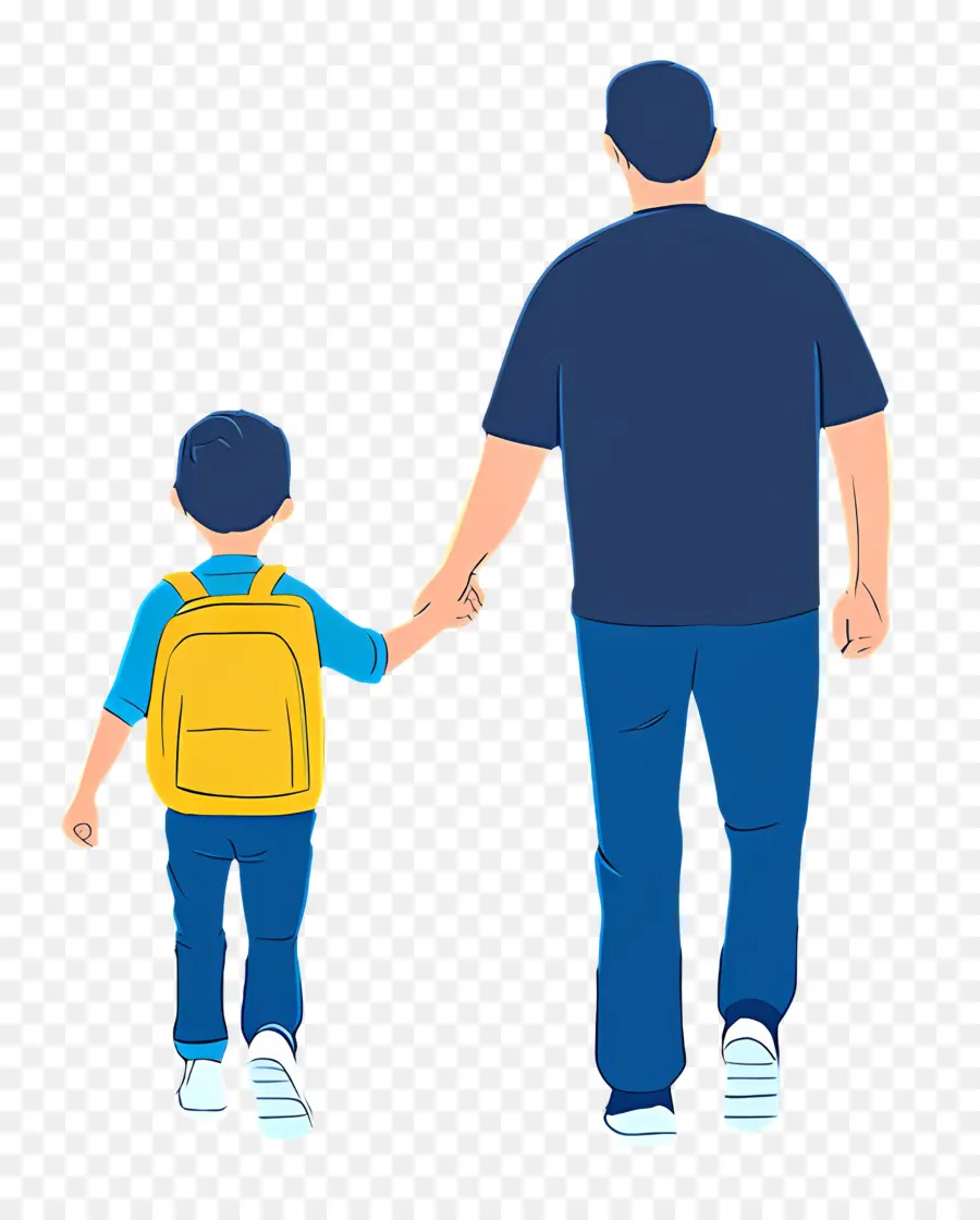 Ir A La Escuela Con Papá，Padre E Hijo PNG