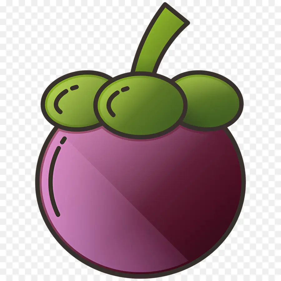 Mangostán，Fruta Morada PNG