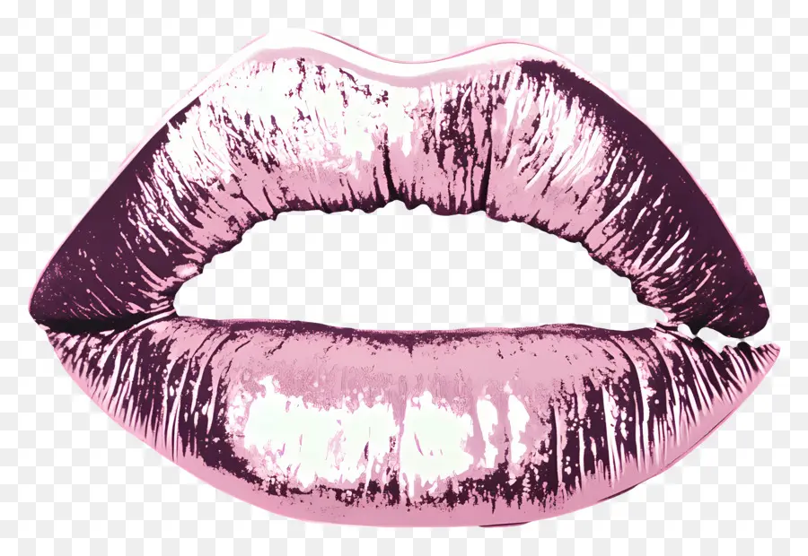 Marca De Beso，Labios Morados PNG