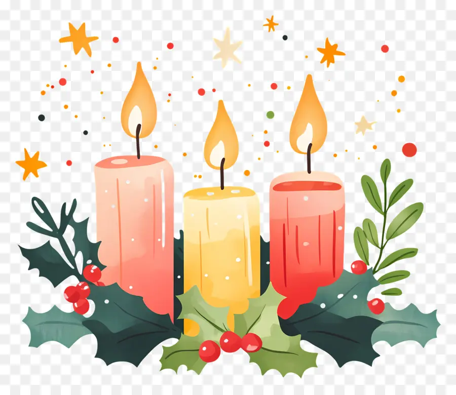 Velas De Navidad，Velas PNG