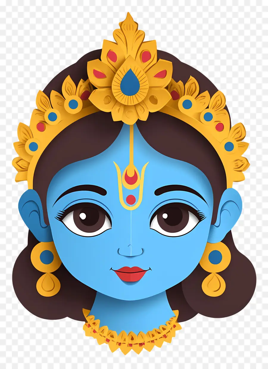 Bebé Krishna，Diosa Azul PNG