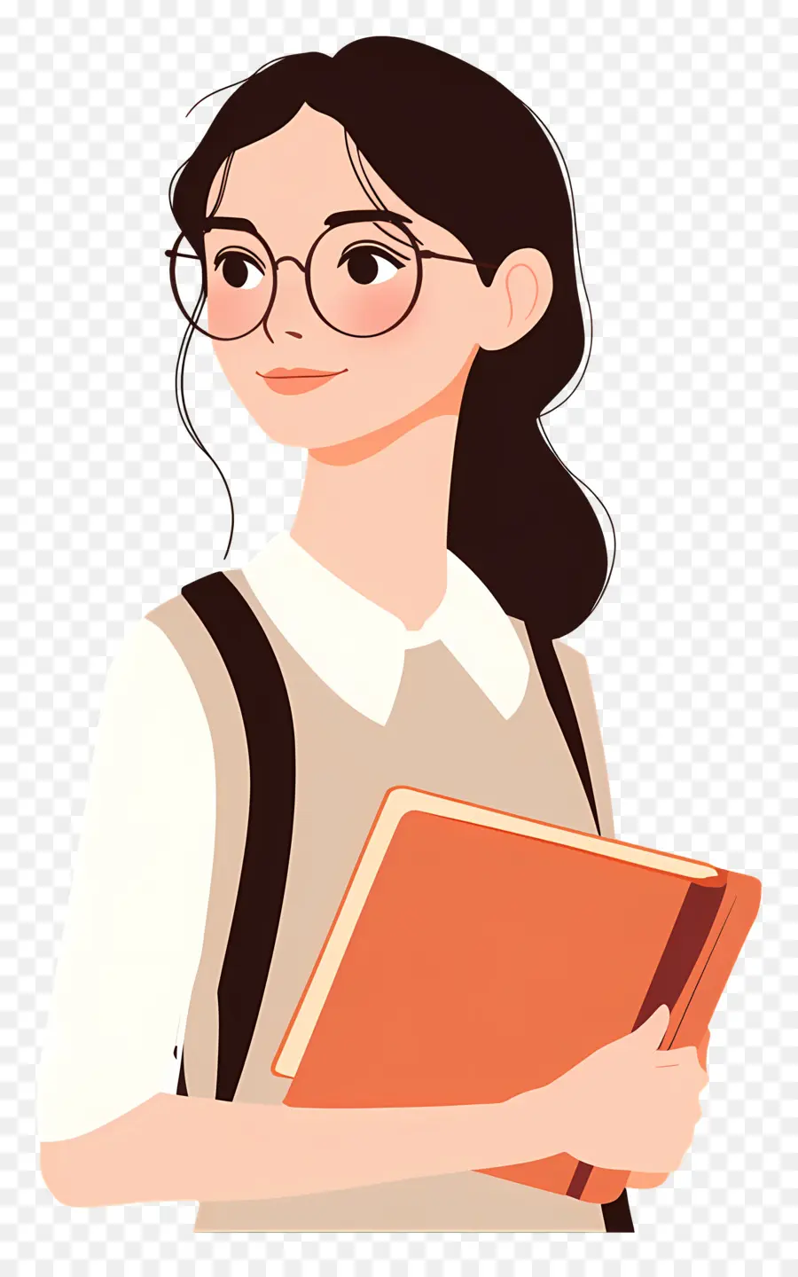 Estudiante，Chica Con Gafas PNG