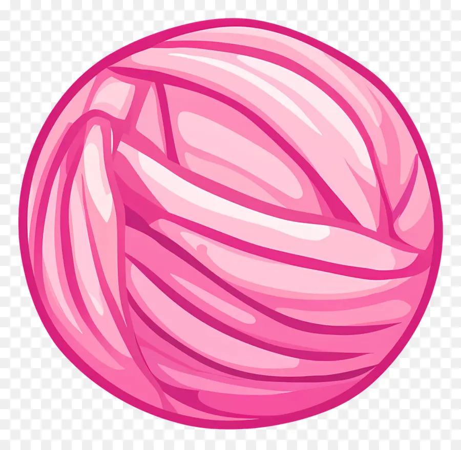 Bola De Hilo，Bola De Hilo Rosa PNG