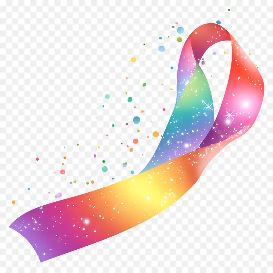 Cinta De Cumpleaños，Cinta Del Arco Iris PNG