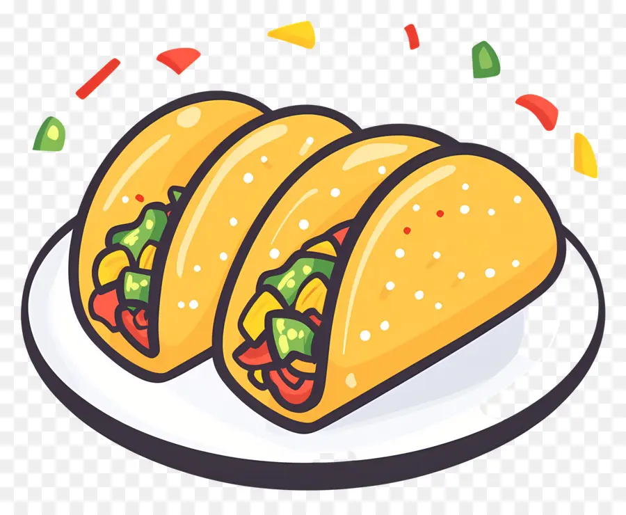 Tacos En Plato，Tacos PNG