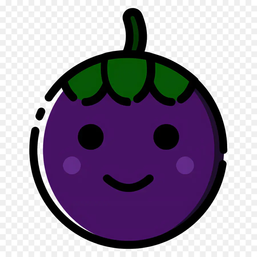 Mangostán，Berenjena Sonriente PNG