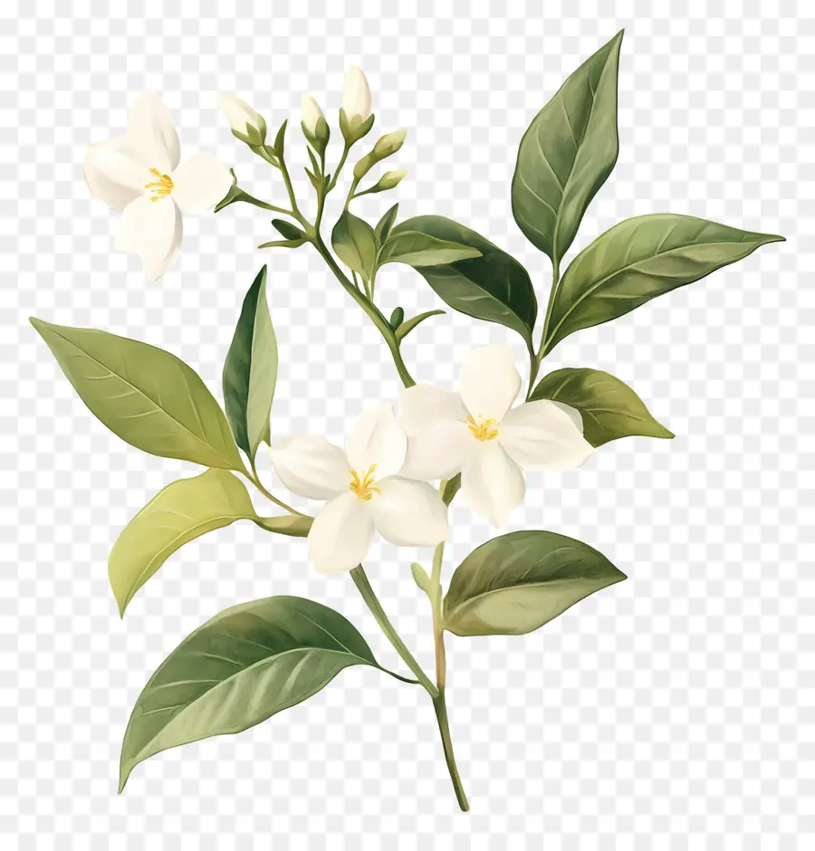 Flor De Jazmín，Flor Blanca PNG