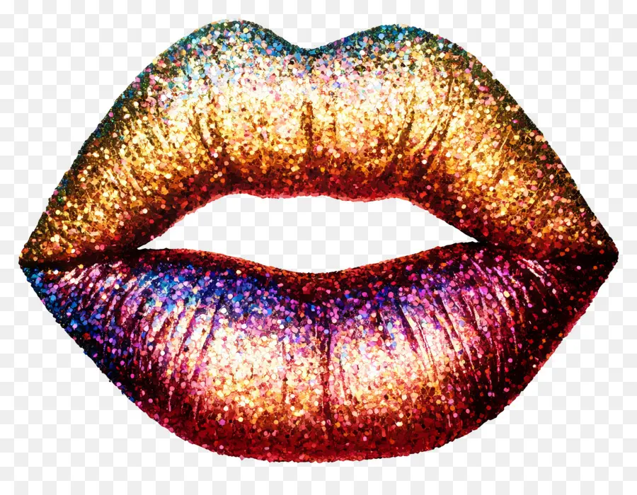 Beso Brillante，Labios Rojos PNG