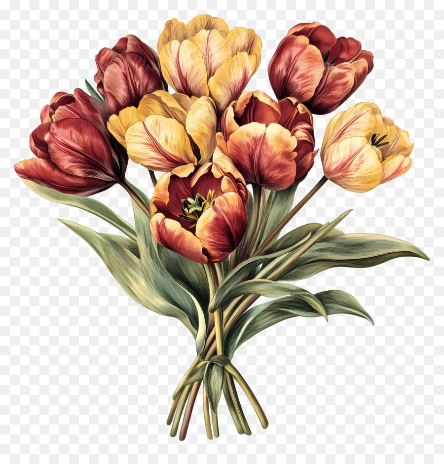 Ramo De Tulipanes，Tulipanes PNG