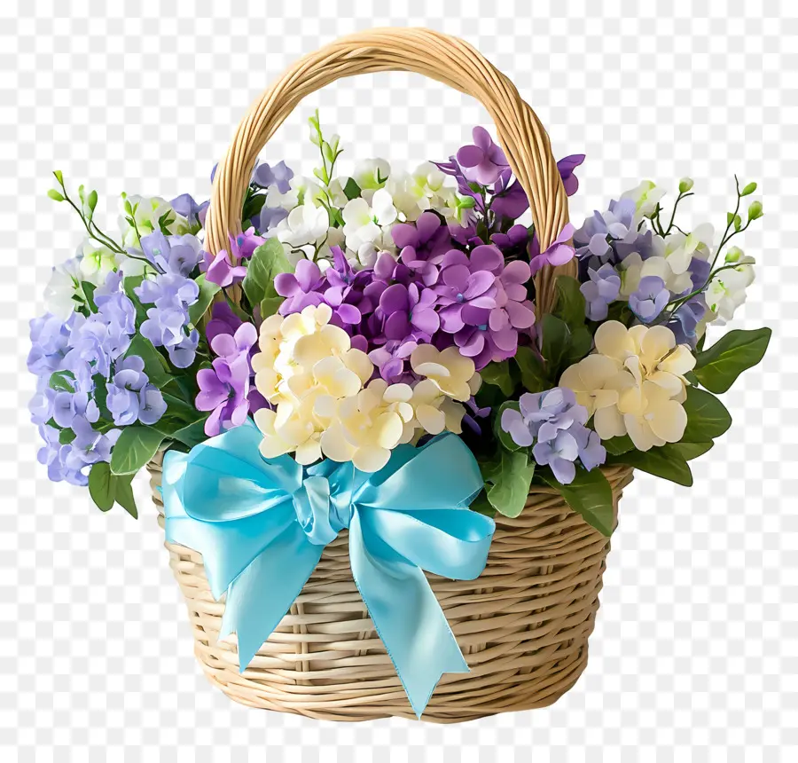 Cesta De Flores De Cumpleaños，Cesta De Flores PNG