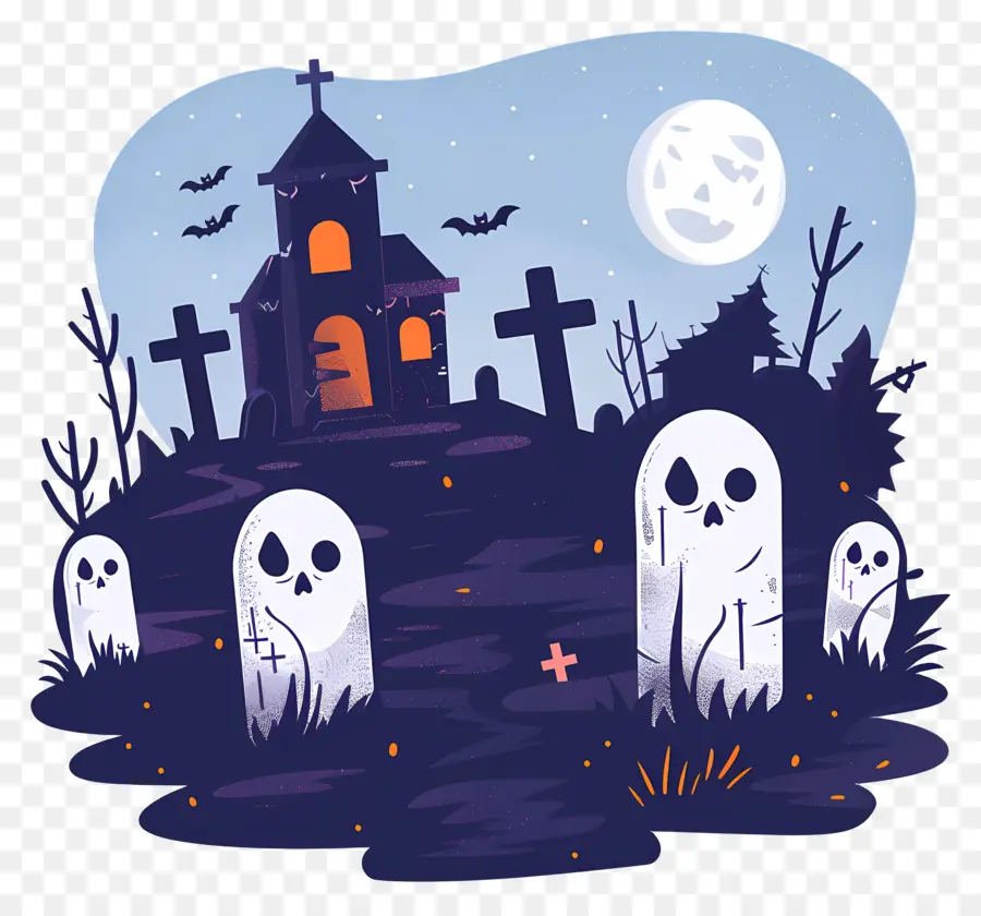 Noche De Halloween，Cementerio PNG