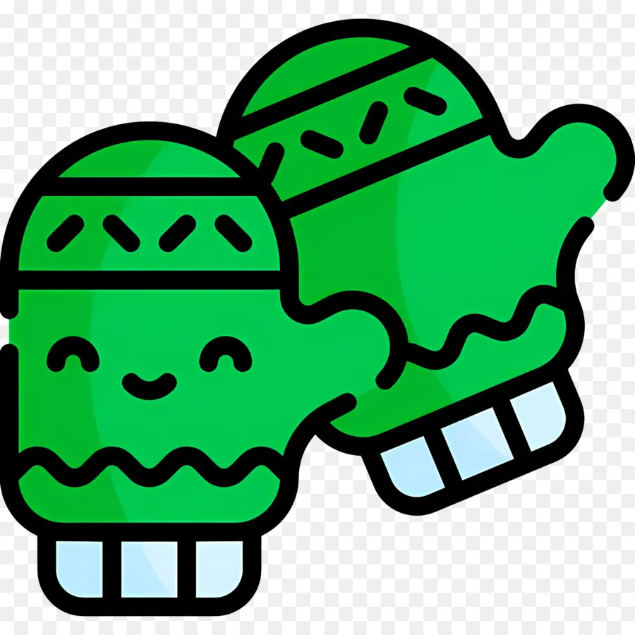 Guantes，Manoplas Verdes PNG