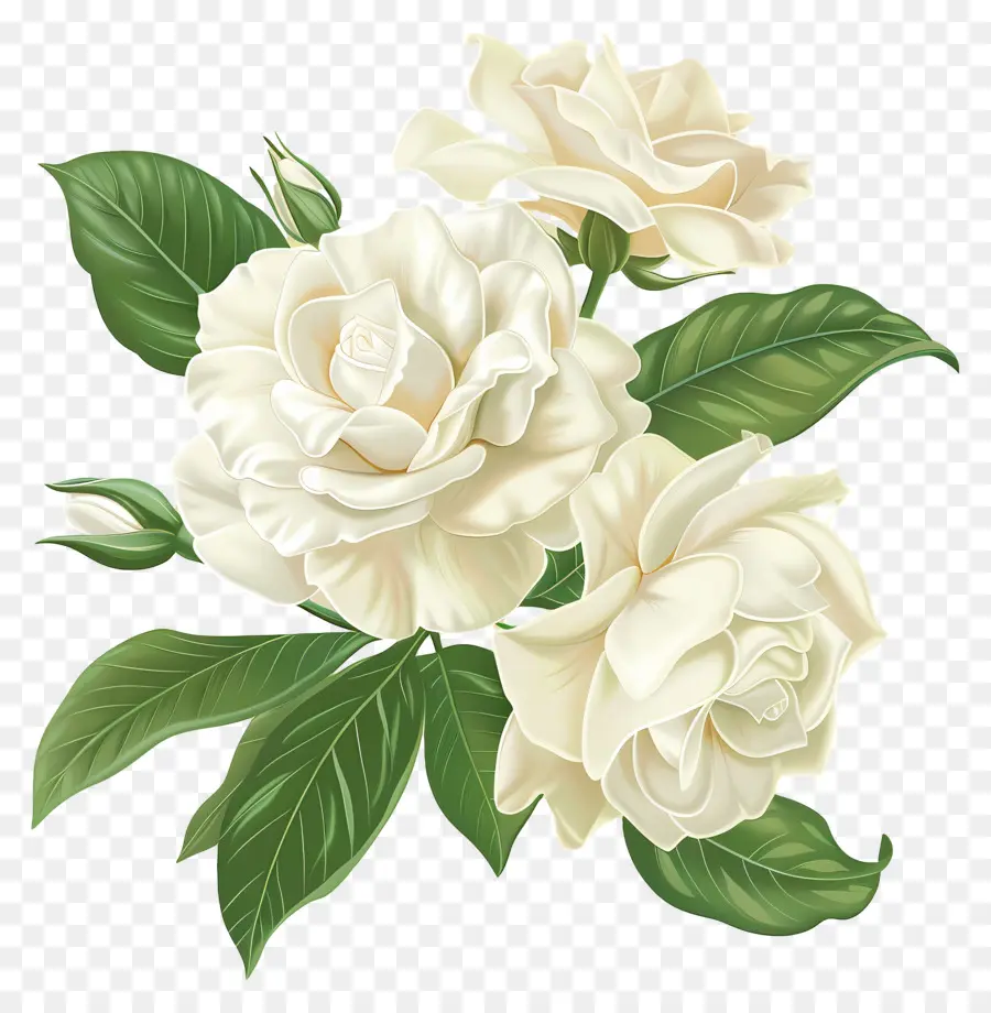 Flor De Gardenia Blanca，Flor Blanca PNG