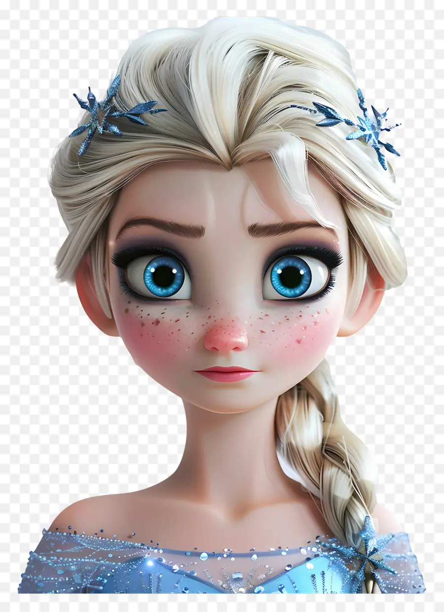 Princesa Elsa，Personaje De Trenza Rubia PNG