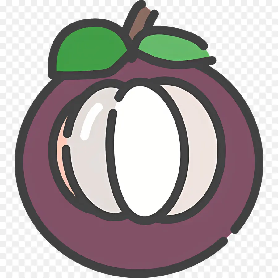 Mangostán，Fruta Morada PNG