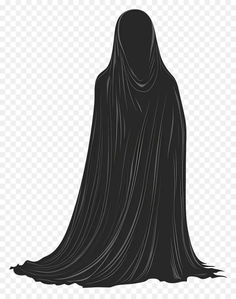 Silueta Fantasma，Figura Envuelta En Negro PNG