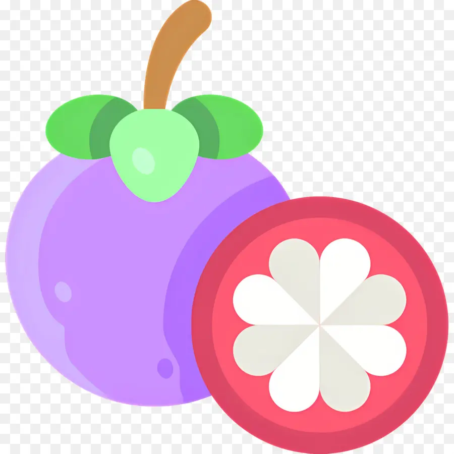 Mangostán，Fruta Morada PNG