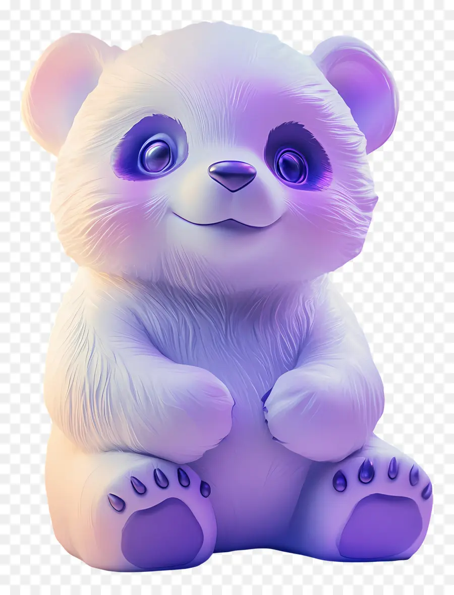 Oso Panda，Panda Morado PNG