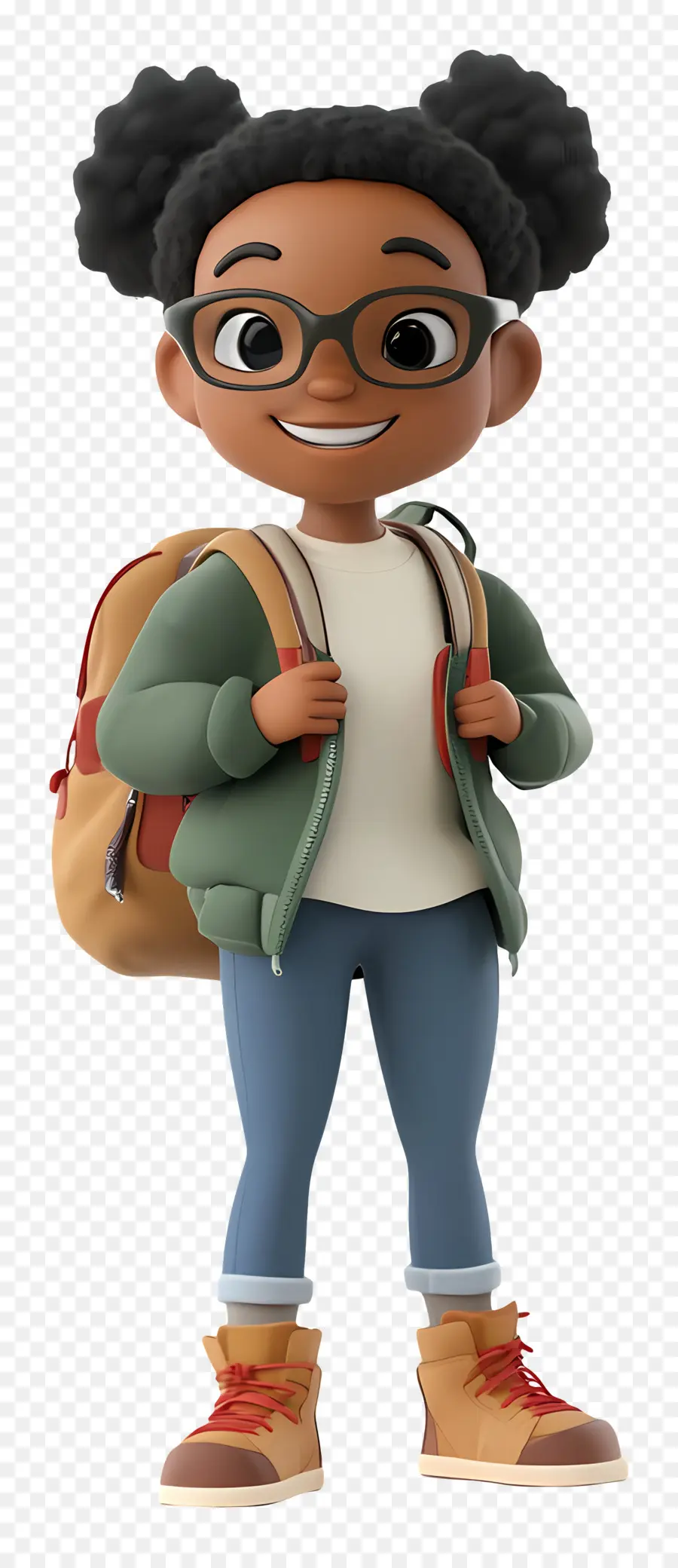 Estudiante Animado，Chica Con Mochila PNG