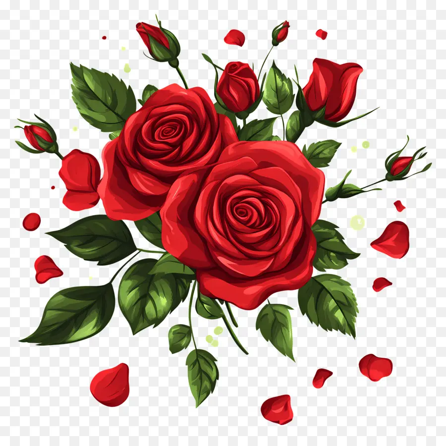 Ramo De Rosas，Rosas Rojas PNG