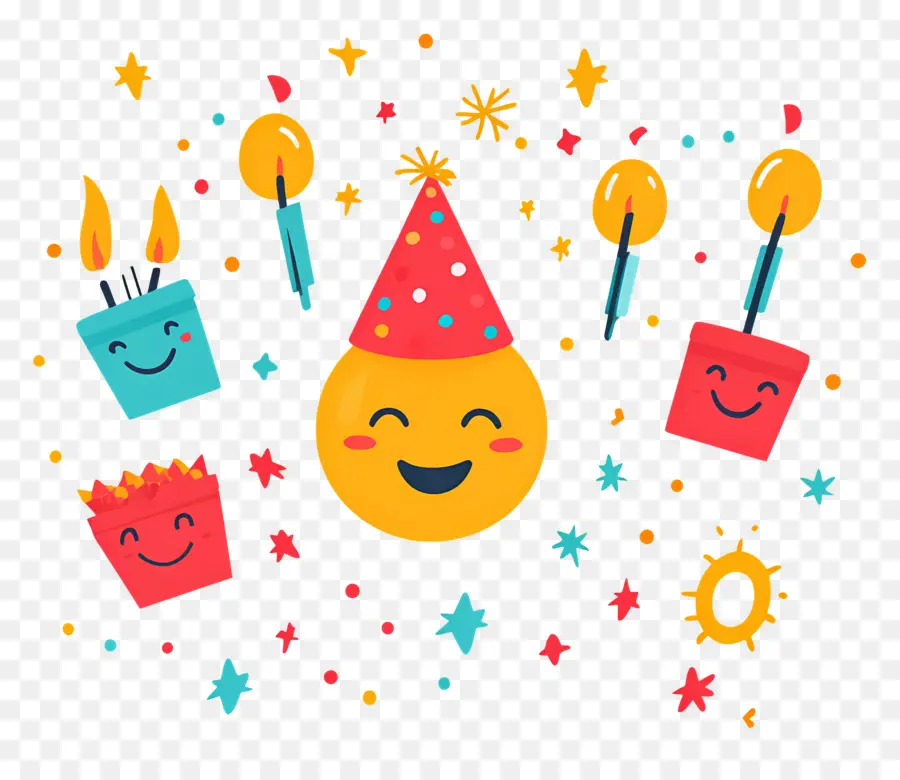 Cumpleaños Emoji，Emoji De Fiesta PNG