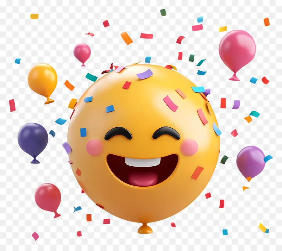 Cumpleaños Emoji，Emoji Feliz PNG