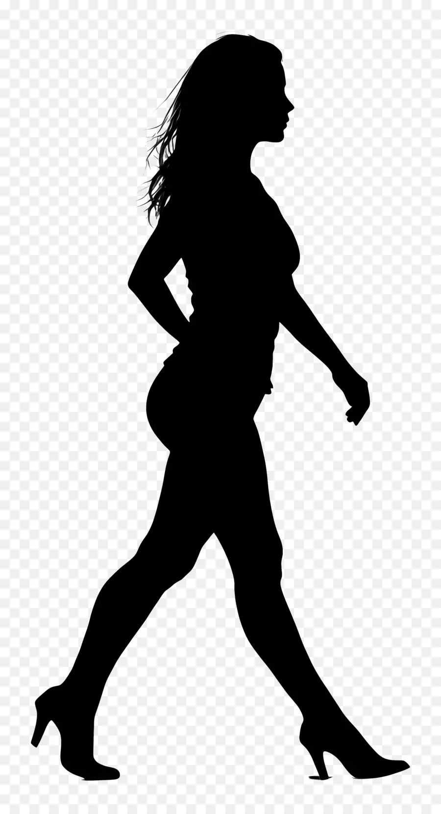 Silueta Femenina Caminando，Silueta Mujer PNG