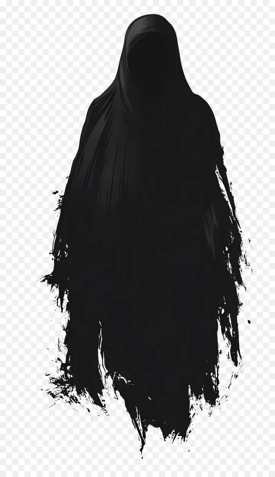 Silueta Fantasma，Figura Encapuchada Negra PNG