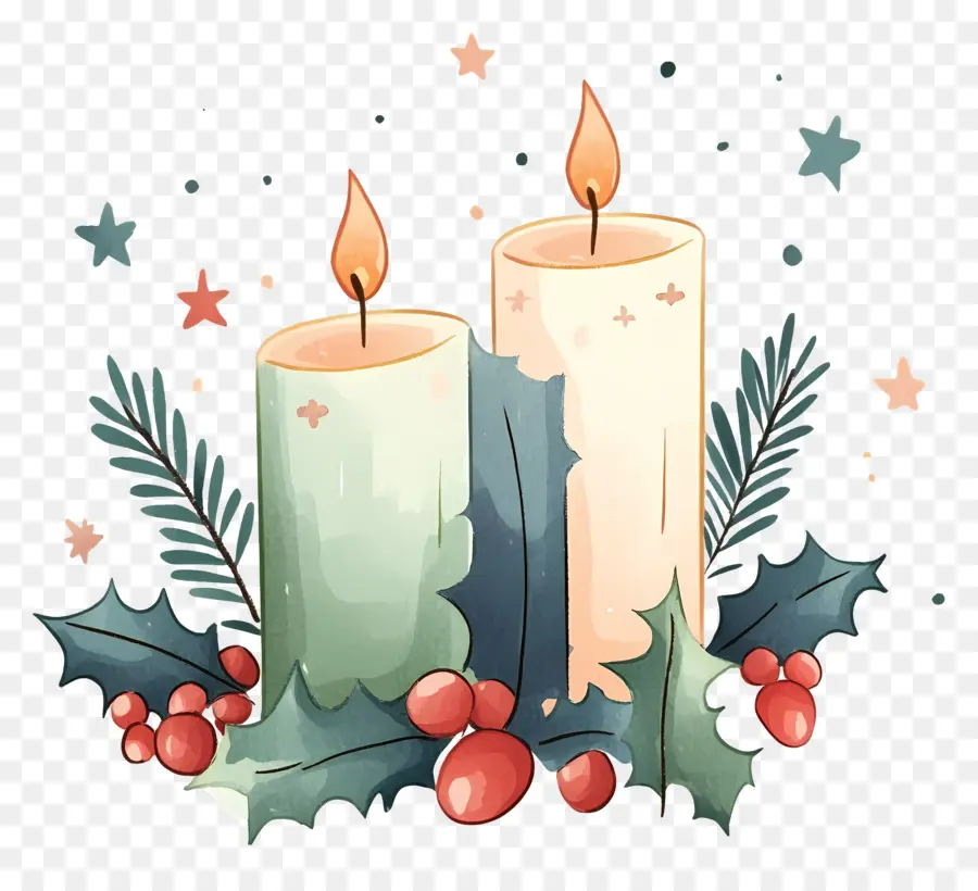 Velas De Navidad，Velas PNG