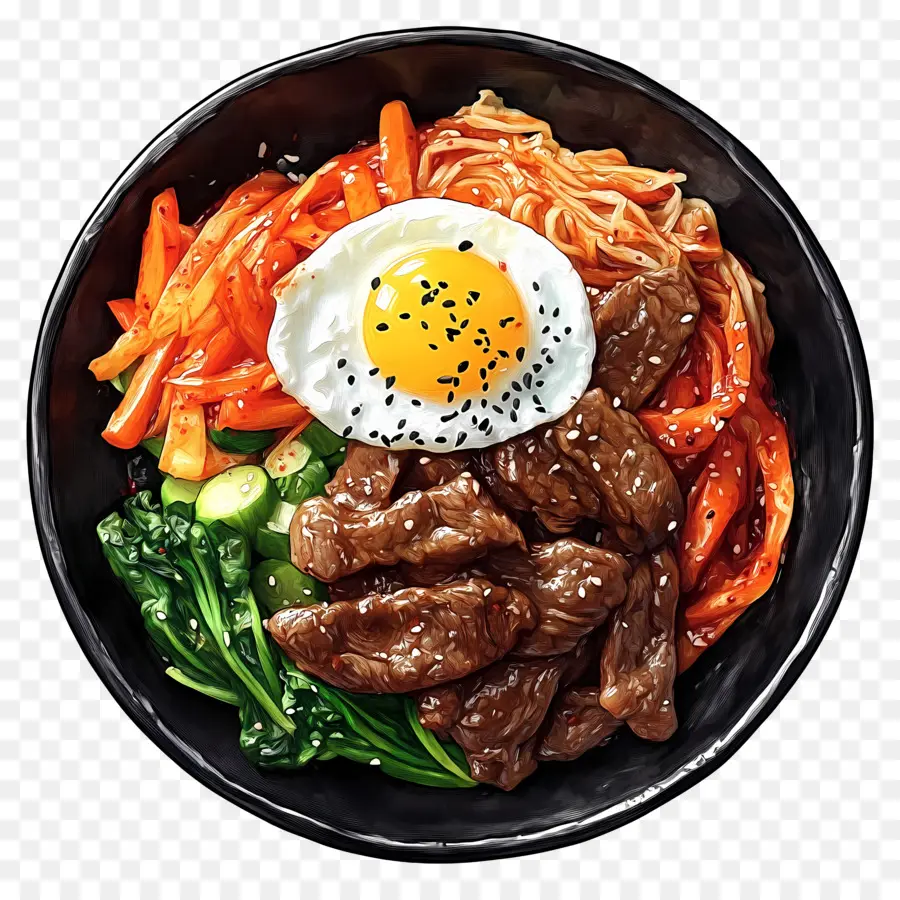 Bimbap Coreano，Bibimbap PNG