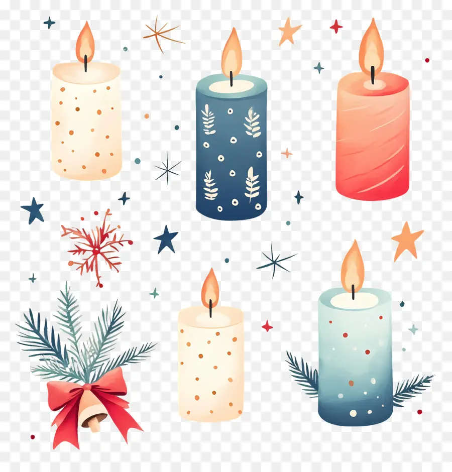 Velas De Navidad，Velas PNG