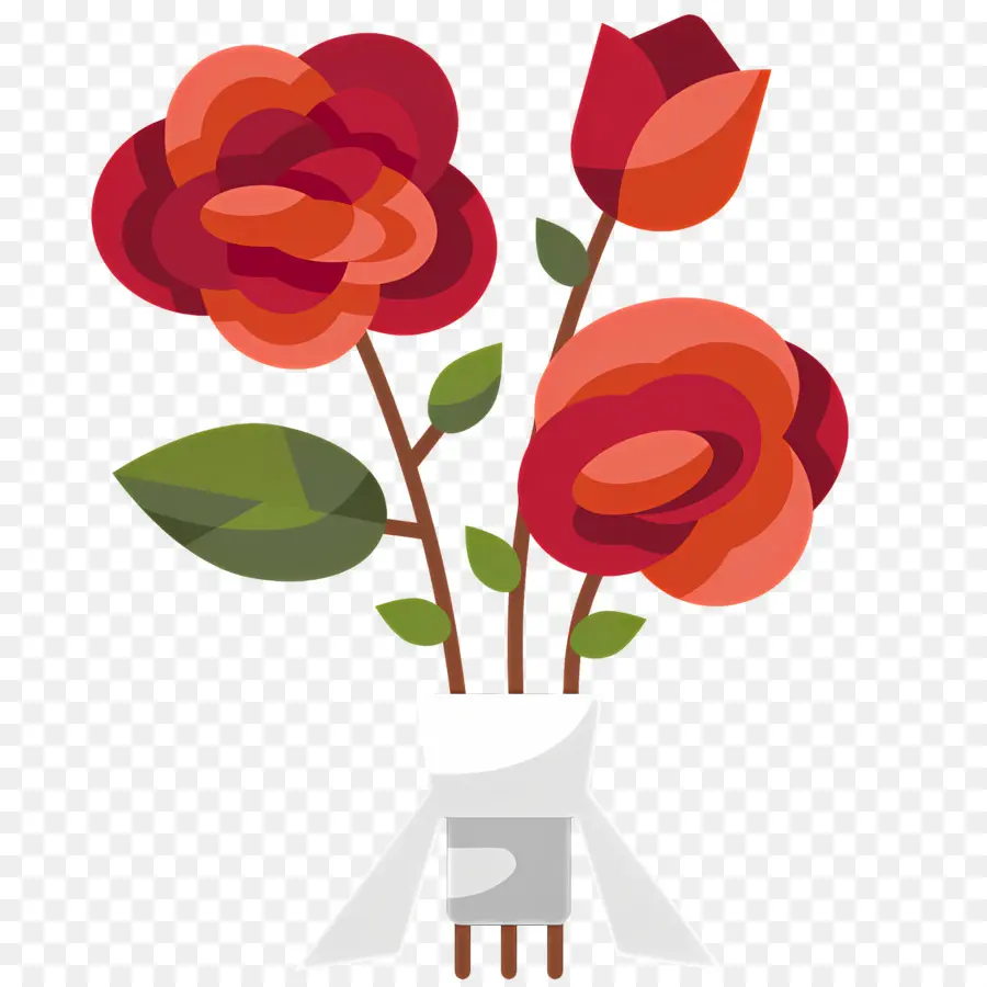 Ramo De Rosas，Ramo De Flores Rojas PNG