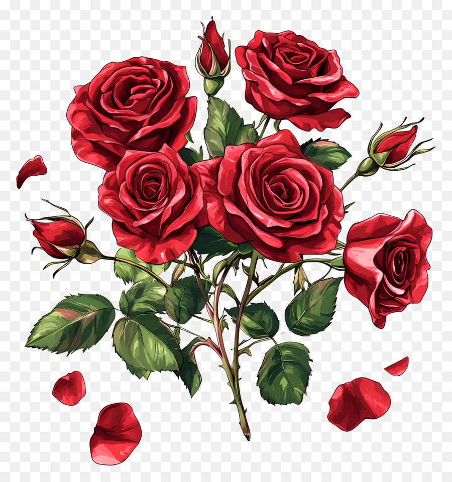 Ramo De Rosas，Rosas Rojas PNG